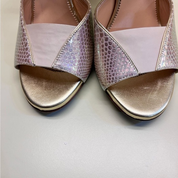 Marino Fabiani MADE IN ITALY LEATHER  Women's Gold and Cream Heels - Picture 3 of 10